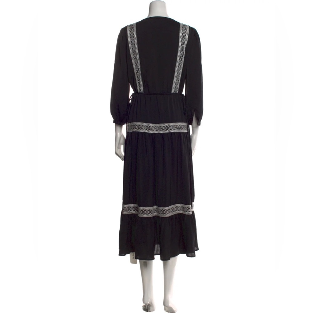 Rebecca Minkoff Black Crewneck Dress with White Trim - Picture 3 of 3